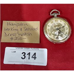 HAMPDEN POCKET WATCH SERVICED