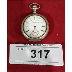 WESSLER POCKET WATCH SERVICED STERLING SILVER