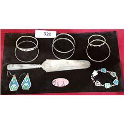 LOT OF 11 PCS MEXICO STERLING SILVER JEWELRY TRAY NOT INCLUDED
