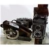 Image 1 : TWO CAMERAS AND VINTAGE LEVEL W/CASE