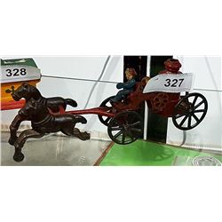 CAST IRON FIRE WAGON TOY