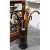 Image 1 : COLLECTION OF WALKING CANES IN STAND