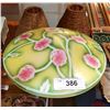 Image 1 : HAND PAINTED LIGHT SHADE AND 2 MINI LAMP SHADES