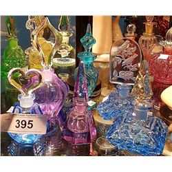 LOT OF 6 ART GLASS PERFUME BOTTLES
