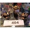 Image 1 : THREE SILVERPLATE MINIATURE PLACE CARD HOLDERS