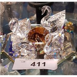 LOT OF 5 SWAROVSKI FIGURES ON TRAY