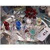 Image 1 : LOT OF 6 SWAROVSKI FIGURINES ON TRAY
