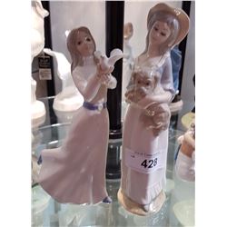TWO TENGRA FIGURINES