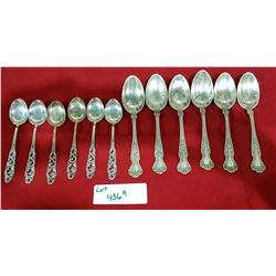 LOT OF 12 STERLING SILVER SPOONS