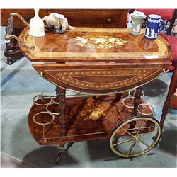 ITALIAN INLAID TEA CART