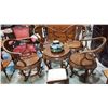 Image 1 : FIVE PC CARVED MAHOGANY PARLOUR SET