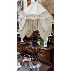 RUBY CRYSTAL GLASS TABLE LAMP