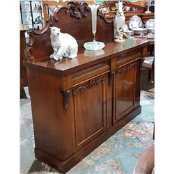 VICTORIAN SIDEBOARD W/CARVED GALLERY