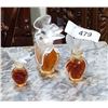 Image 1 : THREE LALIQUE CRYSTAL PERFUME BOTTLES
