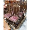 Image 1 : SET OF 6 VICTORIAN CARVED ROPE TWIST DINING CHAIRS