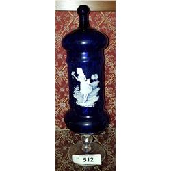 MARY GREGORY LIDDED JAR