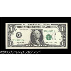 Fr. 1921-F $1 1995 Federal Reserve Notes (2). Gem Crisp Uncirculated.