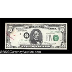 Fr. 1969-G $5 1969 Federal Reserve Note. Gem Crisp Uncirculated.