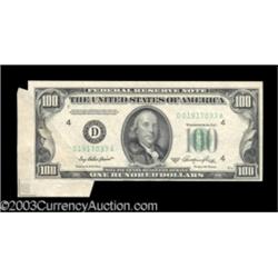 Fr. 2158-D $100 1950A Federal Reserve Note. Choice Crisp Uncirculated.