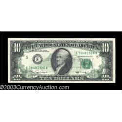 Fr. 2030-E $10 1990 Federal Reserve Note. Choice About Uncirculated.