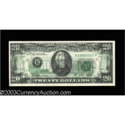 Fr. 2072-K $20 1977 Federal Reserve Note. Gem Crisp Uncirculated.