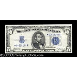 Fr. 1650* $5 1934 Silver Certificate. Choice About Uncirculated.