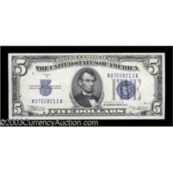 Fr. 1652 $5 1934B Silver Certificates. Choice Crisp Uncirculated.