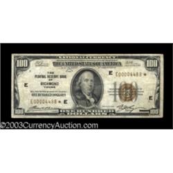 Fr. 1890-E* $100 1929 Federal Reserve Bank Note. Fine-Very Fine.