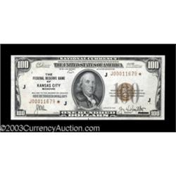 Fr. 1890-J* $100 1929 Federal Reserve Bank Note. Choice Crisp Uncirculated.