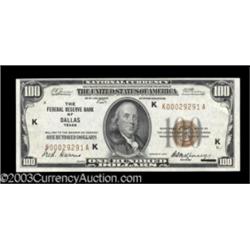Fr. 1890-K $100 1929 Federal Reserve Bank Note. Choice Crisp Uncirculated.