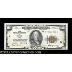 Fr. 1890-K $100 1929 Federal Reserve Bank Note. Extremely Fine.