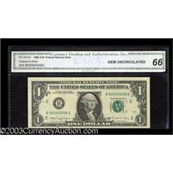 Fr. 1915-B $1 1988A Federal Reserve Note. Gem Crisp Uncirculated.