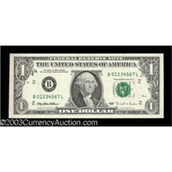 Fr. 1921-B $1 1995 Federal Reserve Note. Gem Crisp Uncirculated.