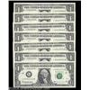 Image 1 : Fr. 1922-L $1 1995 Federal Reserve Notes. Seven Fancy Serial Numbers. Gem Crisp Uncirculated.