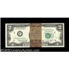 Image 1 : Fr. 1935-F $2 1976 Federal Reserve Notes. Two Consecutive Packs of 50 Notes Each. Gem Crisp Uncir