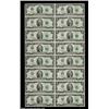 Image 1 : Fr. 1935-K* $2 1976 Federal Reserve Notes. Uncut Sheet of 16. Choice Crisp Uncirculated.