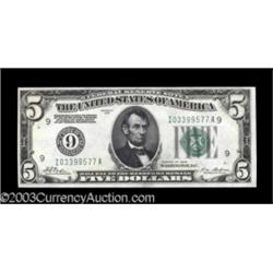 Fr. 1950-I $5 1928 Federal Reserve Note. Choice Crisp Uncirculated.
