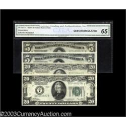 $5 1928A Federal Reserve Note. St. Louis. CGA Gem Uncirculated 65.