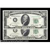 Image 1 : Fr. 2010-J $10 1950 Narrow Federal Reserve Notes. Consecutive Pair. Gem Crisp Uncirculated.