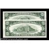 Image 2 : Fr. 2010-J $10 1950 Federal Reserve Notes. Narrow to Wide Changeover Pair. Choice Crisp Uncircula