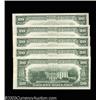 Image 2 : Fr. 2061-J $20 1950B Federal Reserve Notes. Five Consecutive Examples. Very Choice Crisp Uncircul