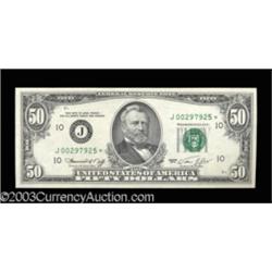 Fr. 2119-J $50 1974 Federal Reserve Note. Gem Crisp Uncirculated.