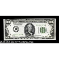 Fr. 2151-D $100 1928A Federal Reserve Note. Choice Crisp Uncirculated.