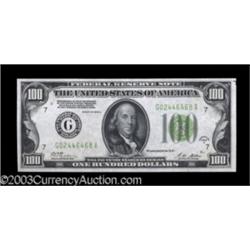 Fr. 2151-G $100 1928A Light Green Seal Federal Reserve Note. Gem Crisp Uncirculated.