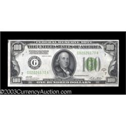Fr. 2151-G $100 1928A Federal Reserve Note. Choice Crisp Uncirculated.