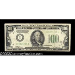 Fr. 2152-I $100 1934 Mule Federal Reserve Note. Very Fine-Extremely Fine.
