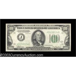 Fr. 2153-J/2152-J $100 1934A/1934 Federal Reserve Notes. Reverse Changeover Pair. Gem Crisp Uncir