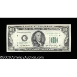 Fr. 2158-D* $100 1950A Federal Reserve Note. Choice Crisp Uncirculated.