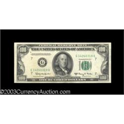 Fr. 2162-G $100 1950E Federal Reserve Note. Choice About Uncirculated.