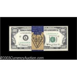 Fr. 2163-L $100 1963A Federal Reserve Notes. Consecutive Run of Ten Notes. Gem Crisp Uncirculated